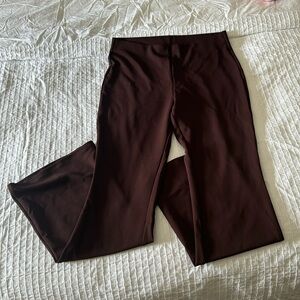 H&M chocolate brown flare pants